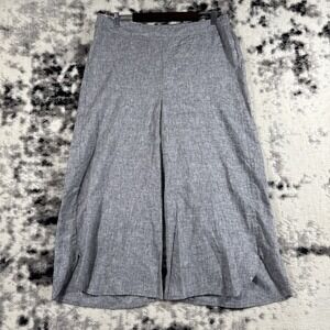 Cynthia Rowley Pants Womens Size 1X Gray Wide Leg Lagenlook Minimal Linen Blend‎